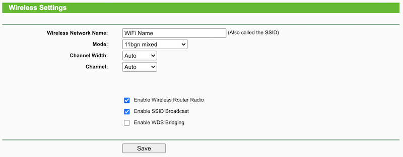 Kamu akan tersambung ke web amin, lalu klik menu “Wireless Settings” lalu “Setup”