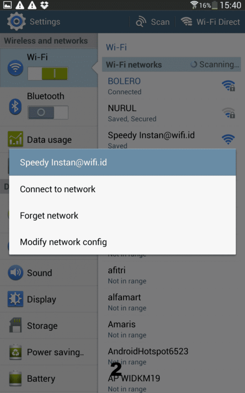 Lalu, silahkan pilih opsi Modify Network Configuration.